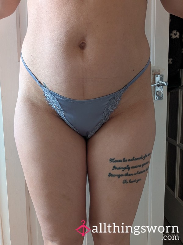 Blue Satin G-String 💙