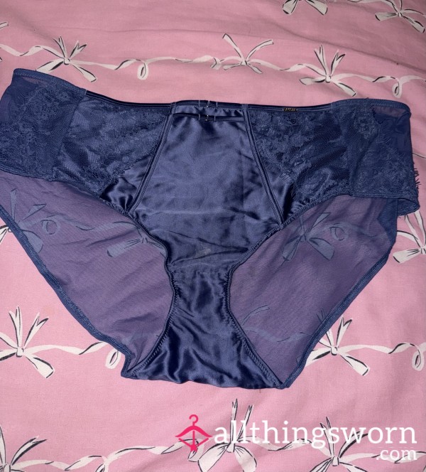 Blue Satin & Mesh Full Backs