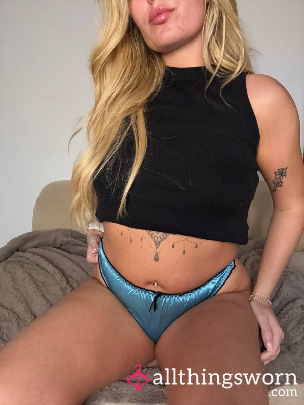 Blue Satin Panties
