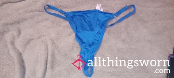 Blue Satin VS V-String 💙 Size- XL