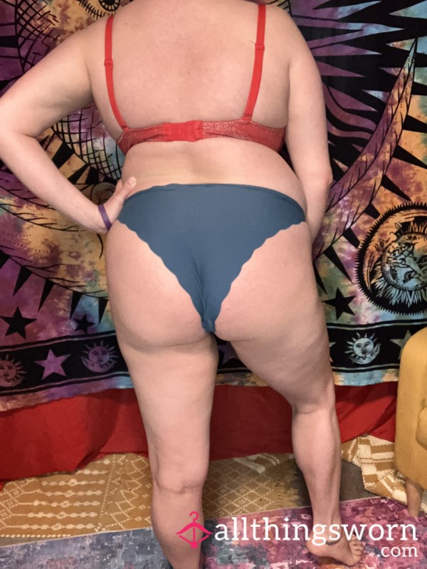 Blue Scalloped Smooth Feel Panty