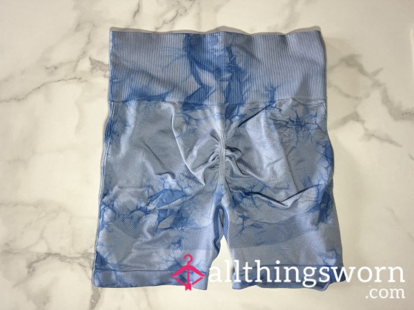 Blue Scrunch-bu*t Workout Shorts (XS)