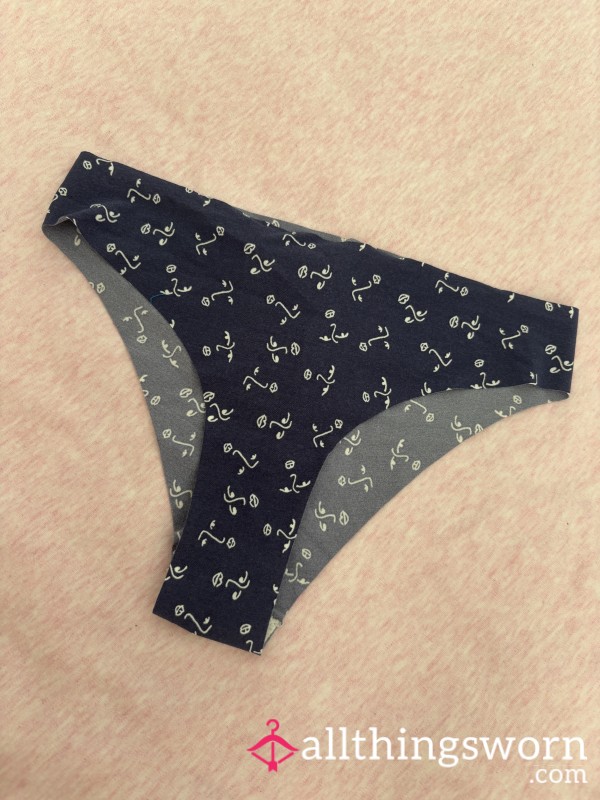 Blue Seamless Faces Boux Avenue Thong