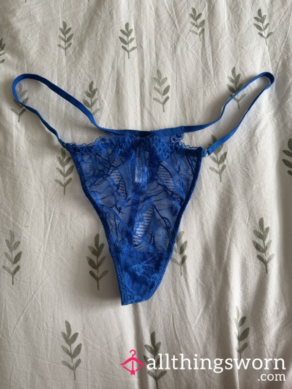 Blue S**y Lace Thongs
