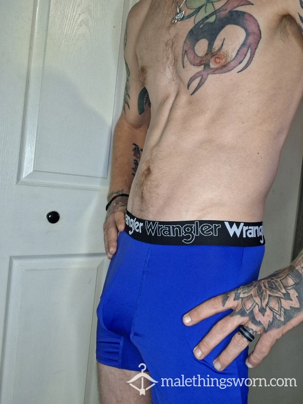 Blue Silky Wrangler Briefs (size M)