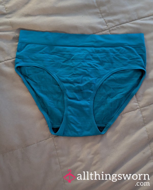 Blue Spandex Well Worn Fullback Panties