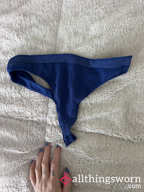 Blue Sparkly Thong