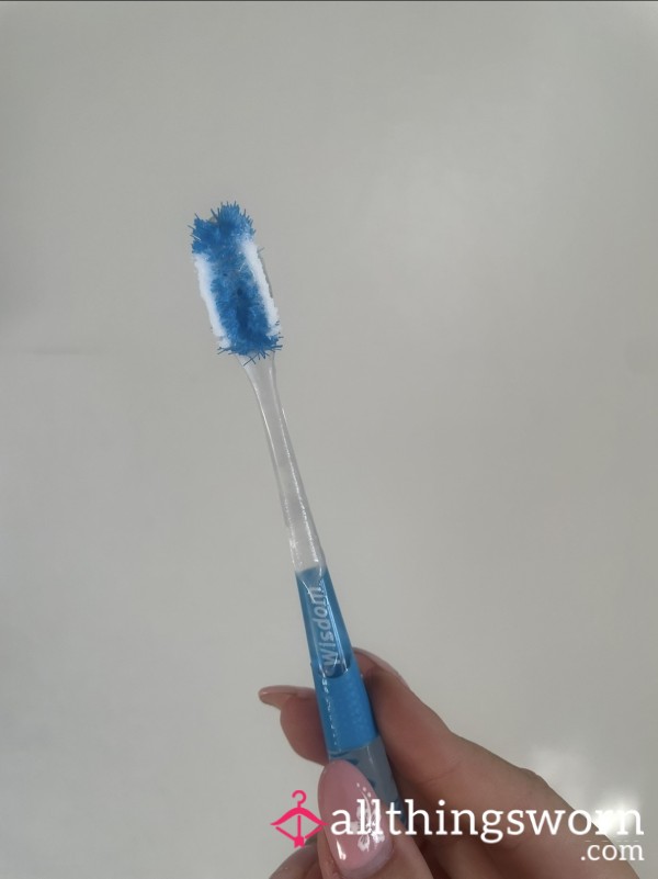 Blue Sp*t Covered Frayed Toothbrush🪥🦷💦