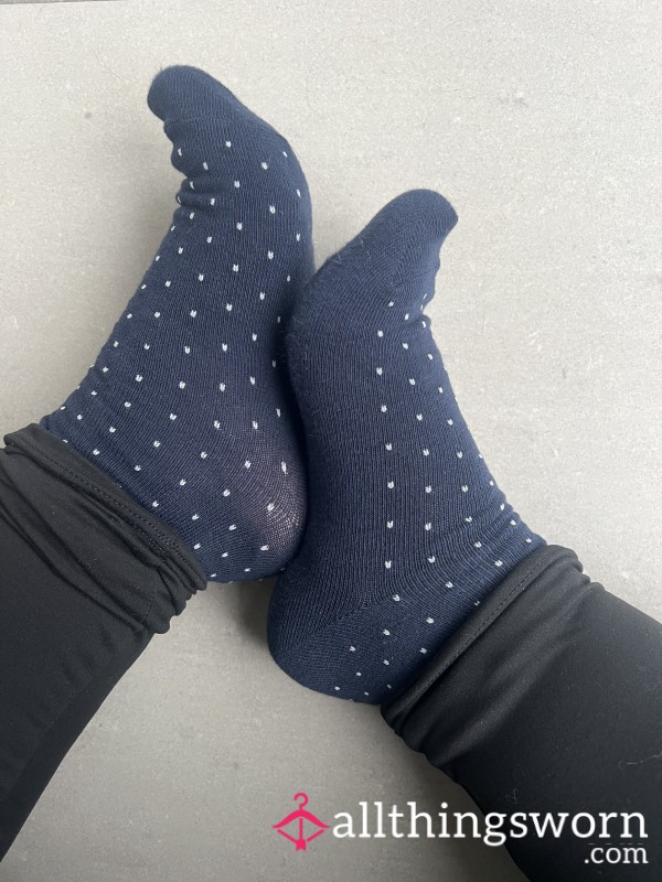 Blue Spotty Socks
