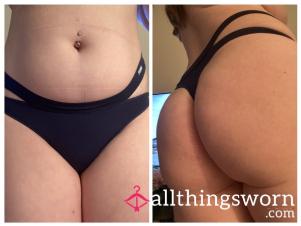 Blue Strappy Thong