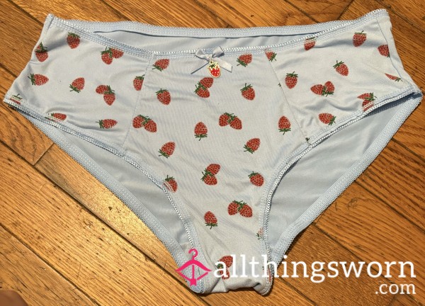 Blue Strawberry Panties
