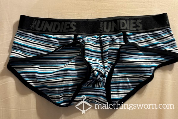 Blue Striped Briefs Size XL