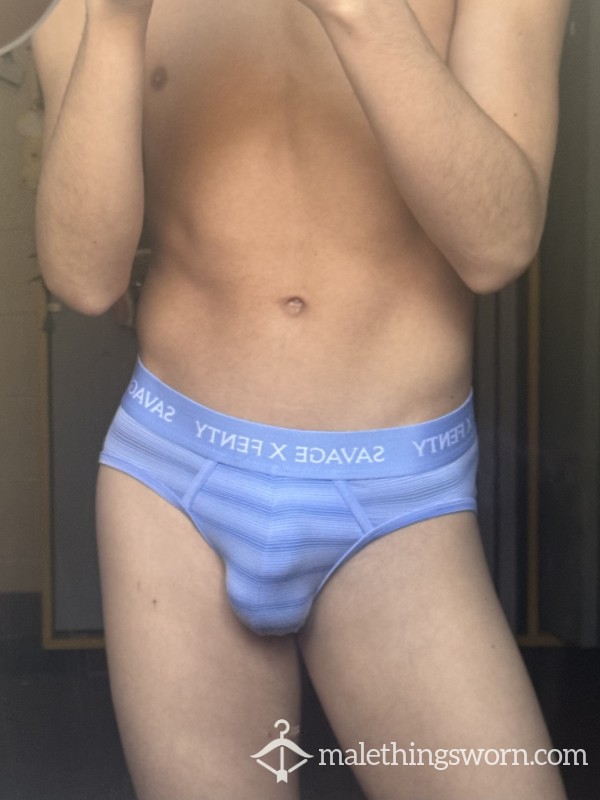 Blue Striped Savage X Fenty Briefs🩵