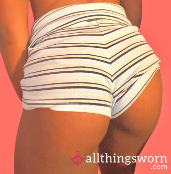 Blue Striped Sleepwear Pajama Shorts