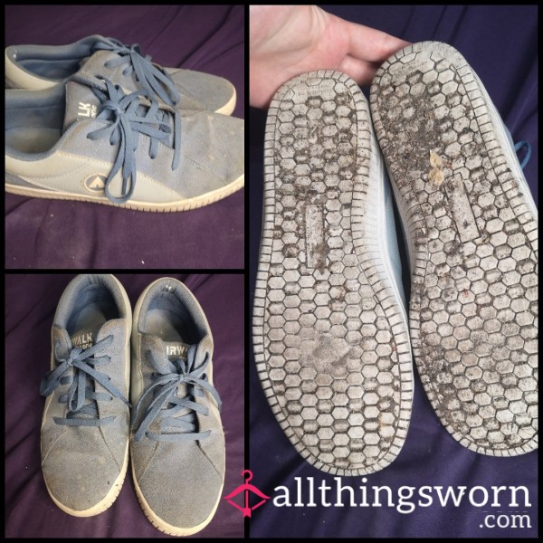 "Blue Suede" Trashed Sidewalk Sneakers