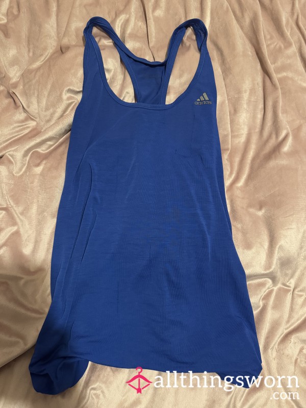 Blue Sweaty Gym Top