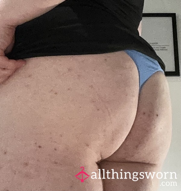 Blue Thong Exercised In!