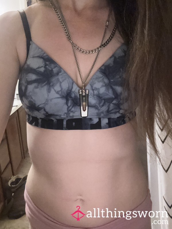 Blue Tie Die Bra