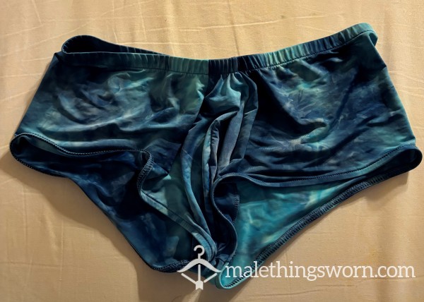 Blue Tie Dye Runner Trunks XL (40-42 In)