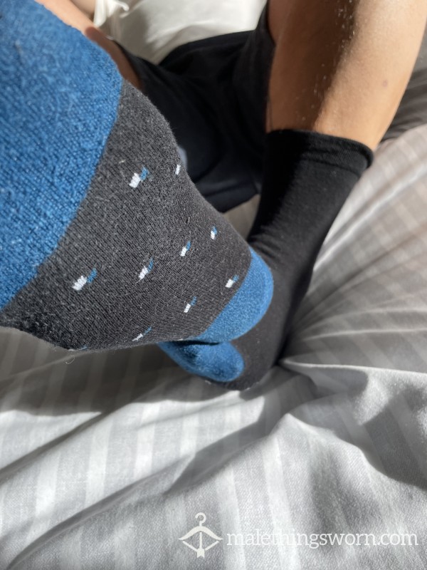 Blue Tipped Dress / Evening Socks
