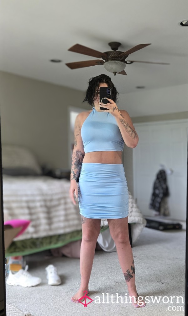 Blue Two Piece Dress