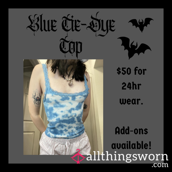Blue Tie-Dye Top