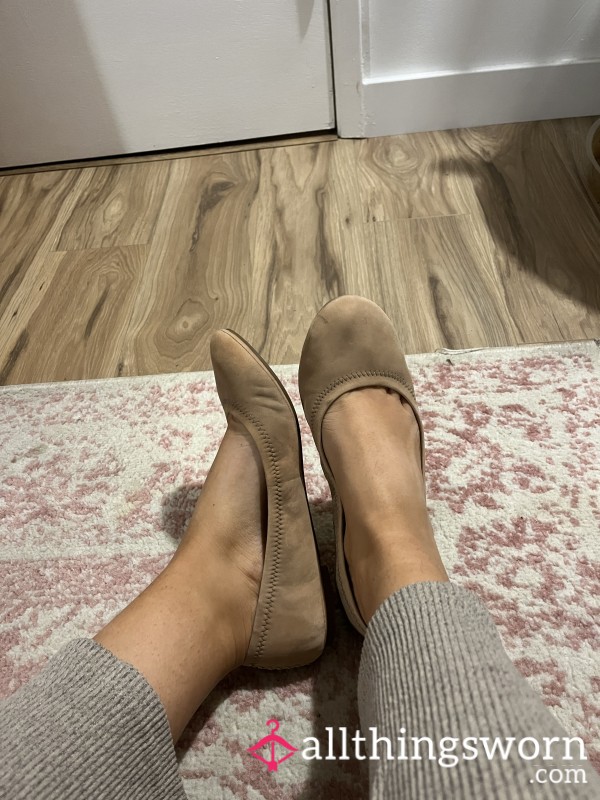 Light Pink Velvet Flats