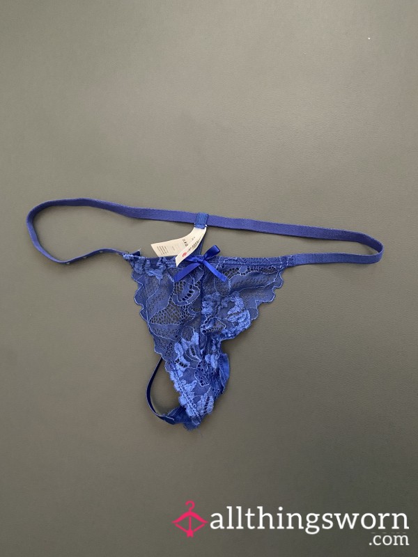 Blue Velvet Lace Panties