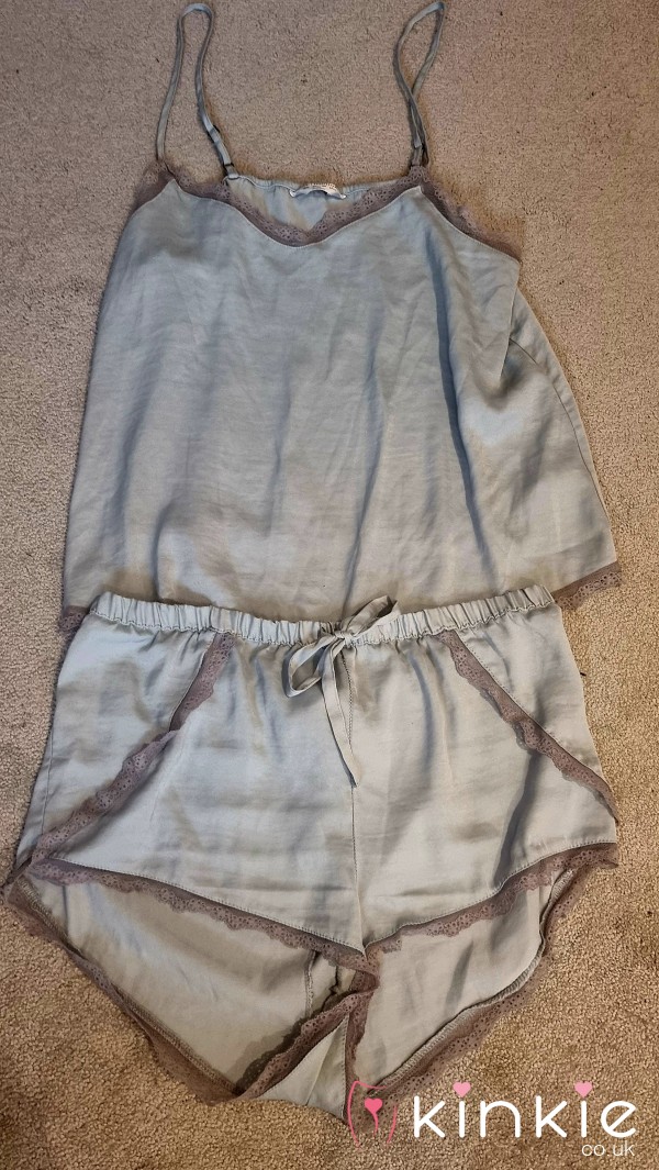 Blue VERY Well Worn Pj's With A Lace Trim😍
