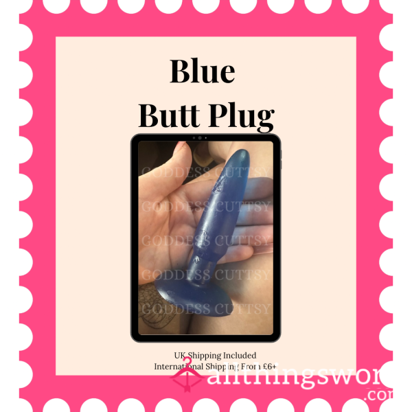 Blue Well Used Bu*t Plug