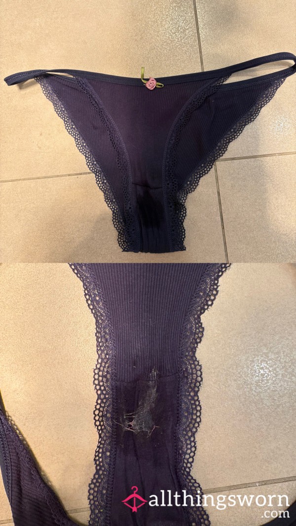 Blue Wet Creamy Panties