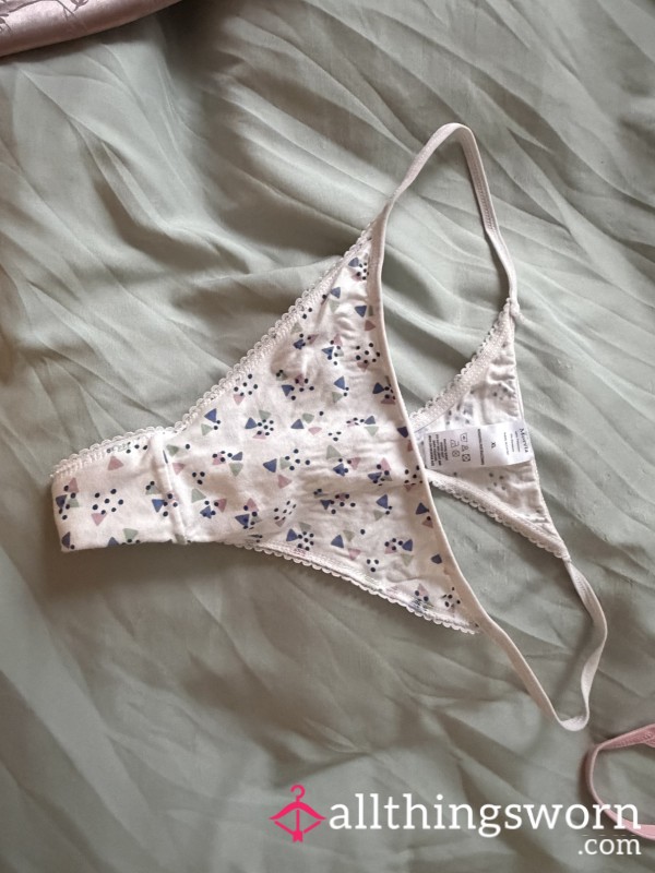 Blue White Thongs