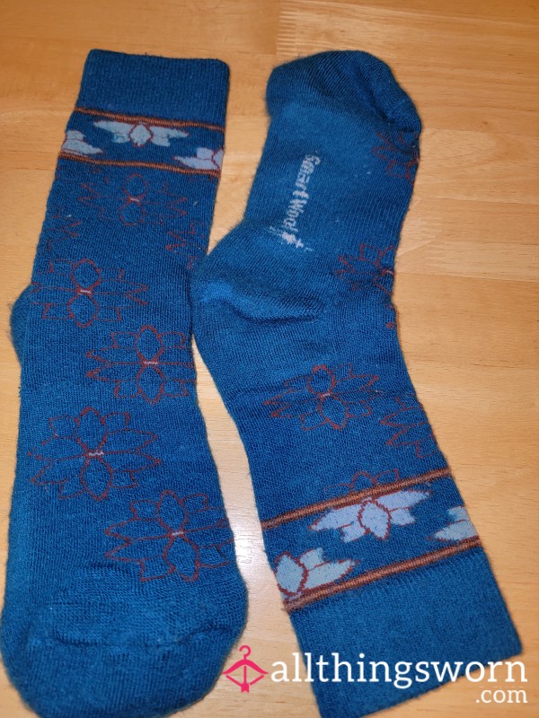Blue Wool Socks