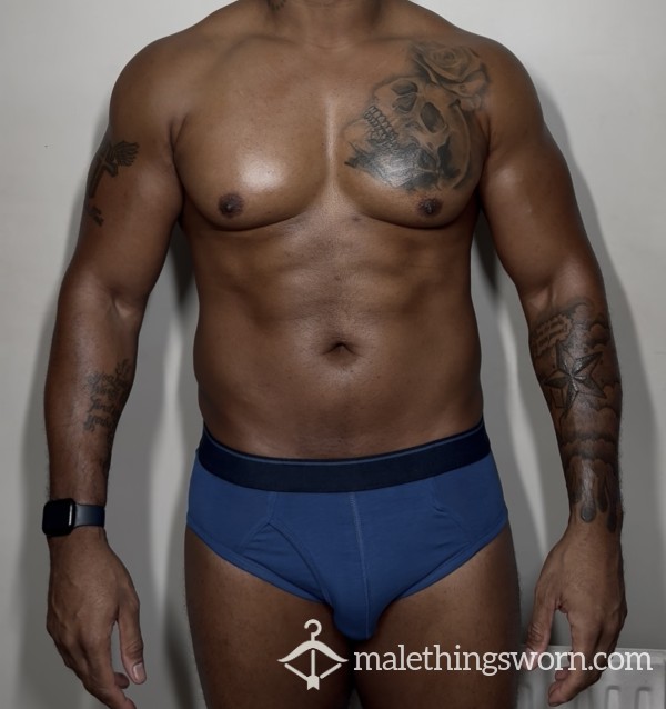 Blue Worn Briefs 💦