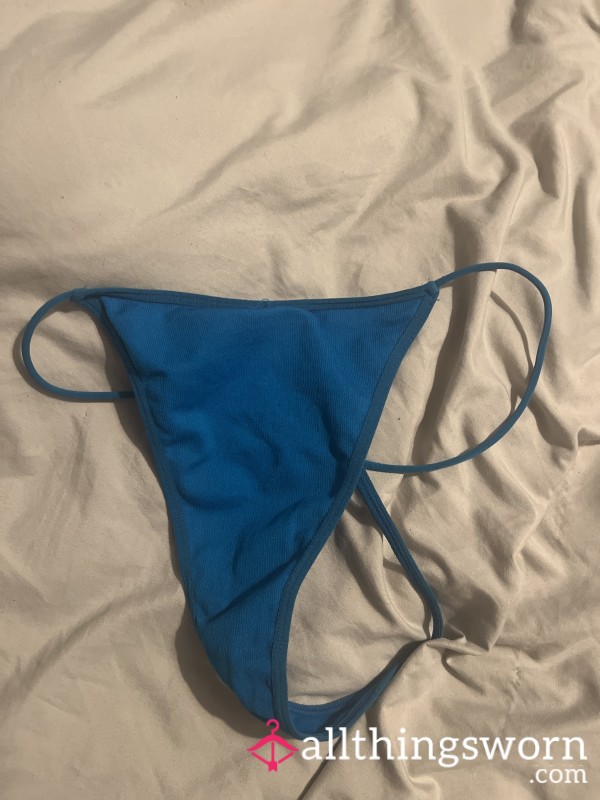 Blue Worn G Strings From Work Today