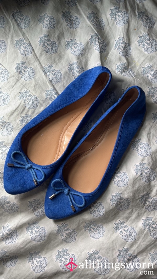 Blue Worn Out Flats