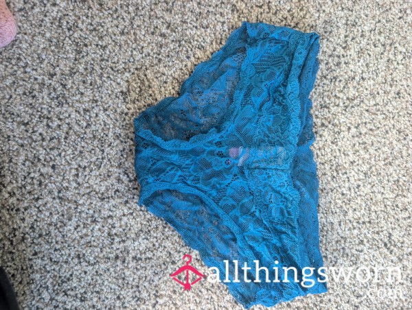 Blue Worn Panties