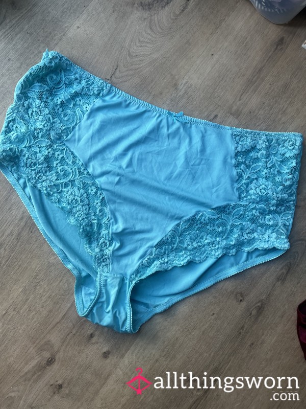 Blue Worn Panties