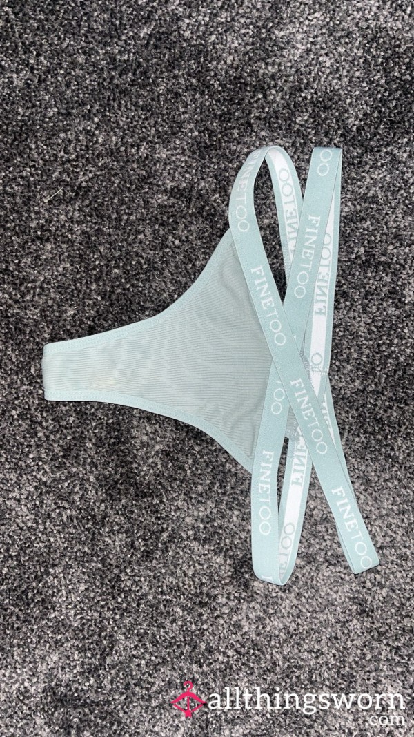 Blue Worn Thong