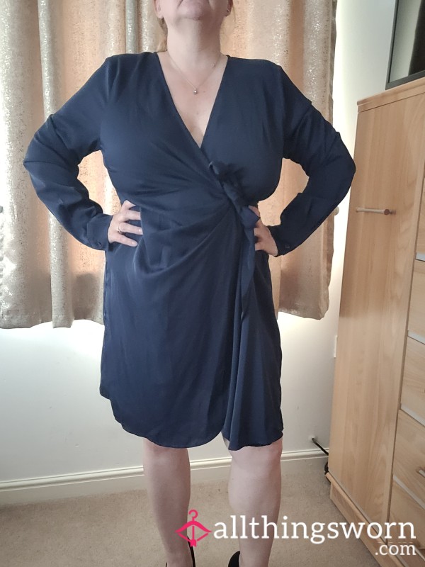 Blue Wrap Over Dress