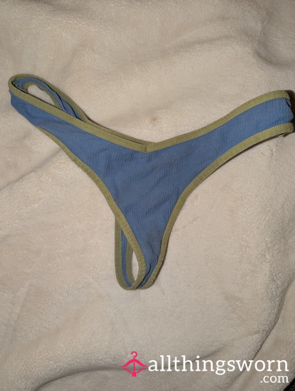 Blue/green Cotton Feel Thong