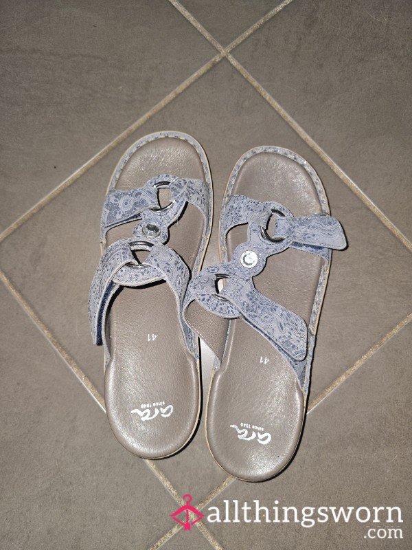 Blueish Well Worn Sandals