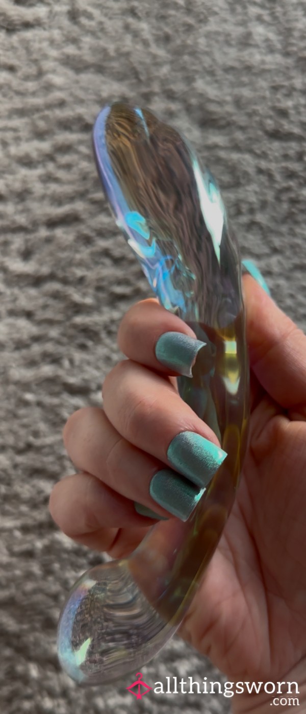 Blue/Teal Holographic Press On Nails