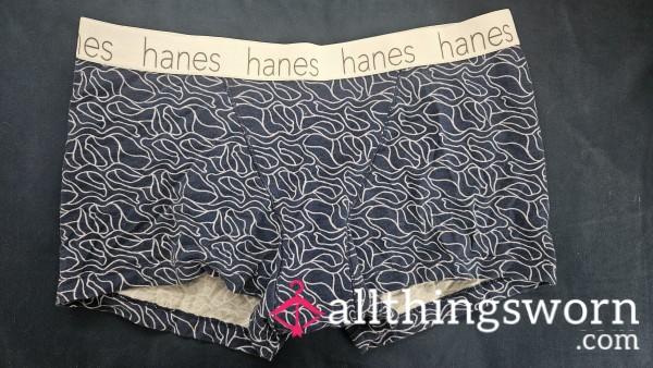 Blue/white Cotton Hanes Briefs