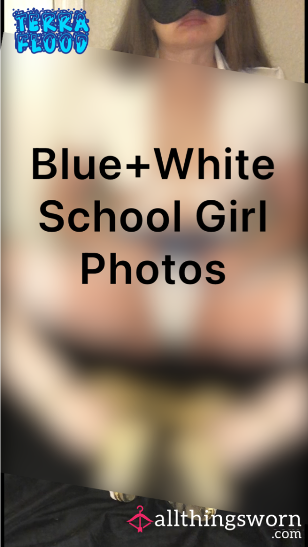 Blue+White School Girl Photos