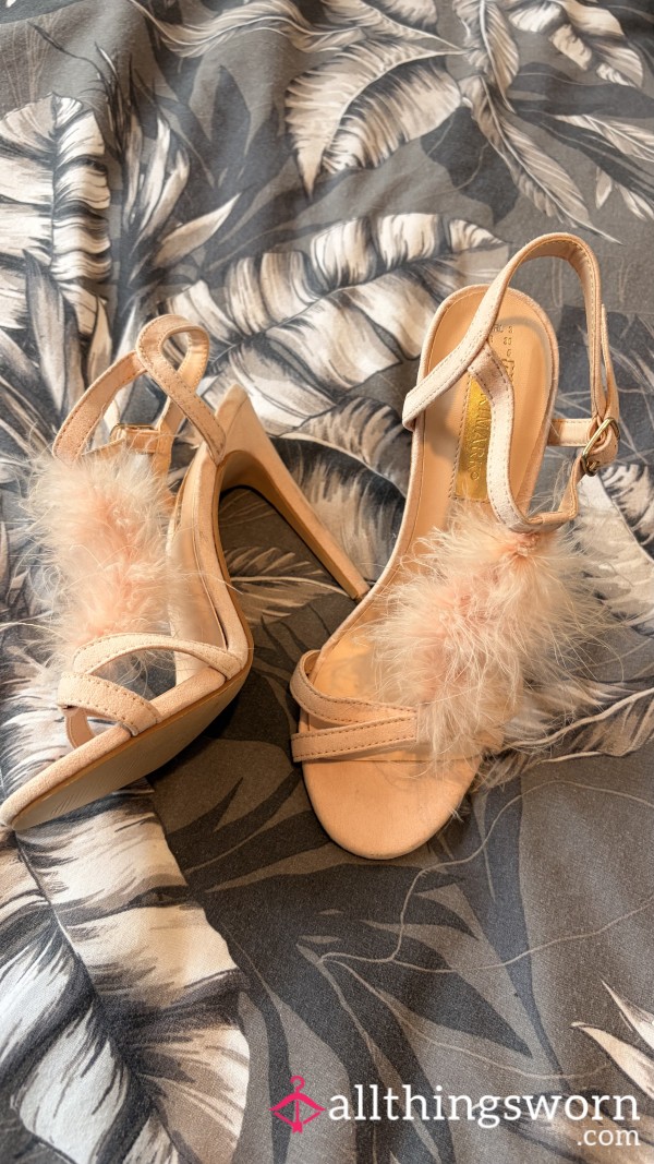 Blush Feather Tease Heels - Delivery Included 📦