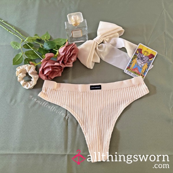 🌸 Blush Ribbed Thong — Soft & Sweet By Camille V.