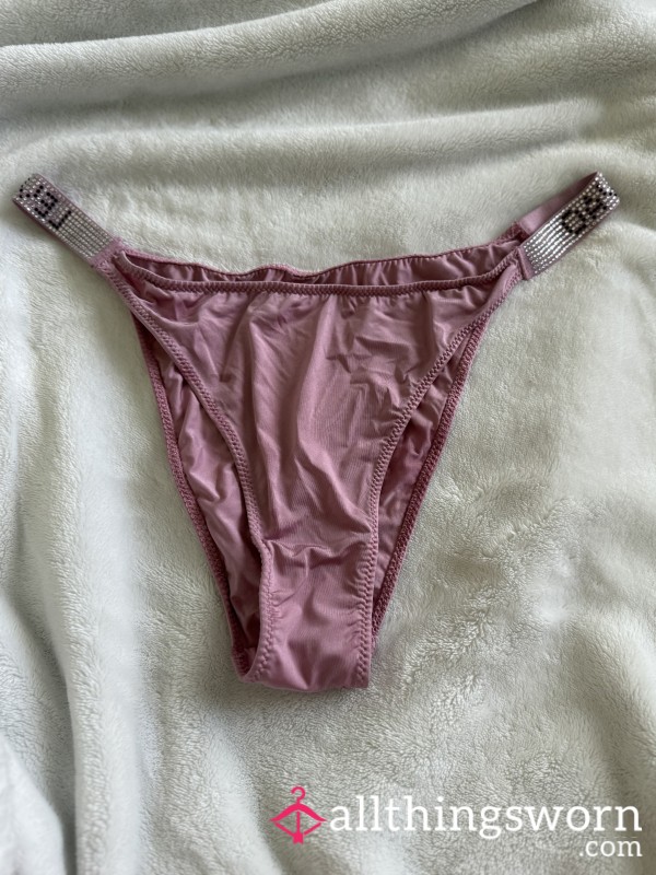 Blush & Tease – Pink Satin Cheeky Panties