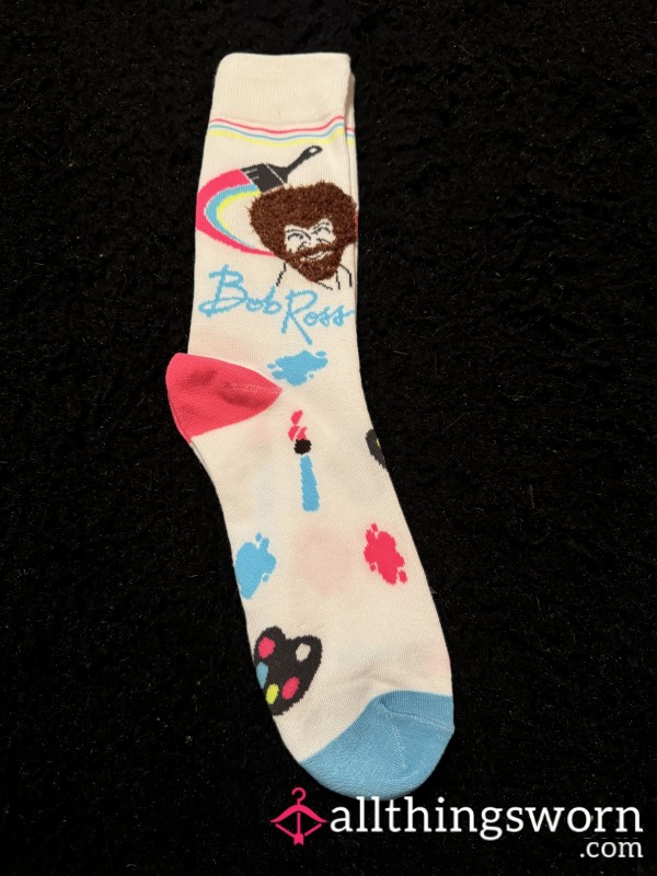 Bob Ross Socks 🩵🩷