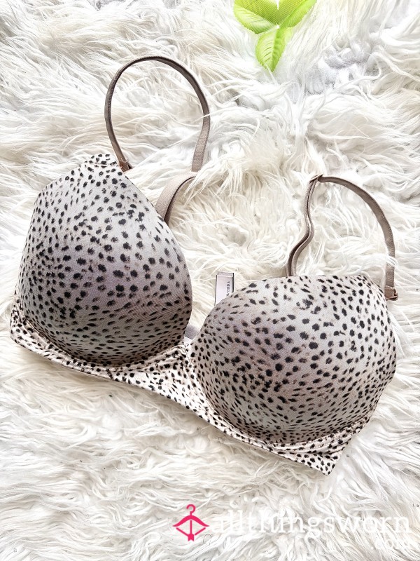 Body By Victoria Wireless Leopard Print Nursing Bra From Victoria's Secret (32DD)